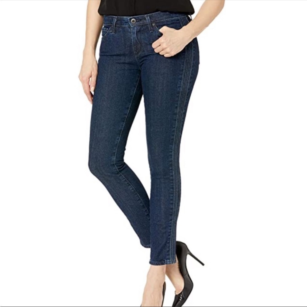 AG Adriano Goldschmeid the prima ankle pintucked cigarette ankle jeans size 27R